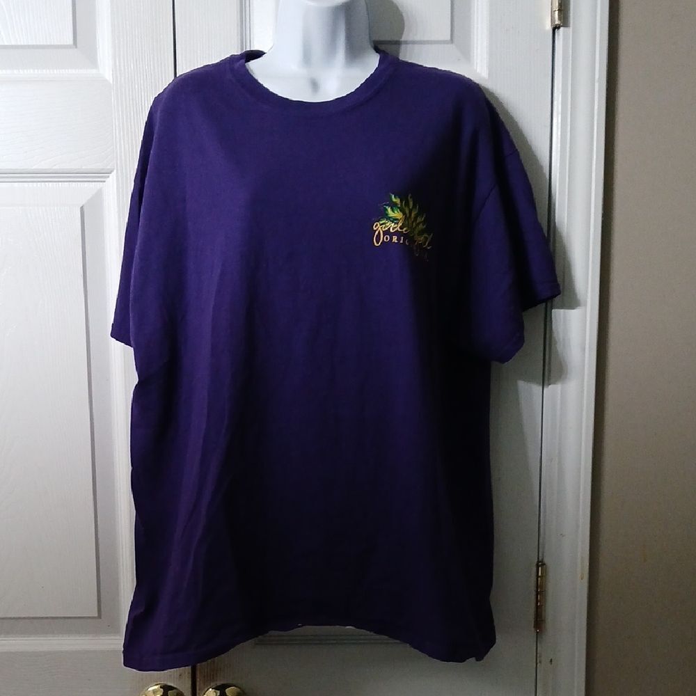 Girlie Girl Originals Mardi Gras Y'all purple yellow green tshirt Sz XL NWOT